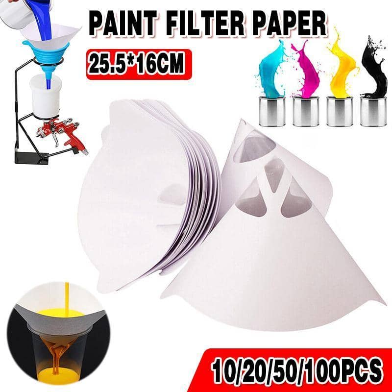 Micron Paint Paper Strainers with Nylon Mesh, Cone Filters - Pack of 50 - view 2