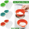 Microwave Egg Poacher Cooker for Breakfast Sandwich with Lid - Orange - view 2