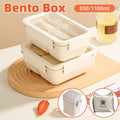 Microwave Safe Wheat Straw Lunch Box with Lid - Square, Pack of 3 - view 2