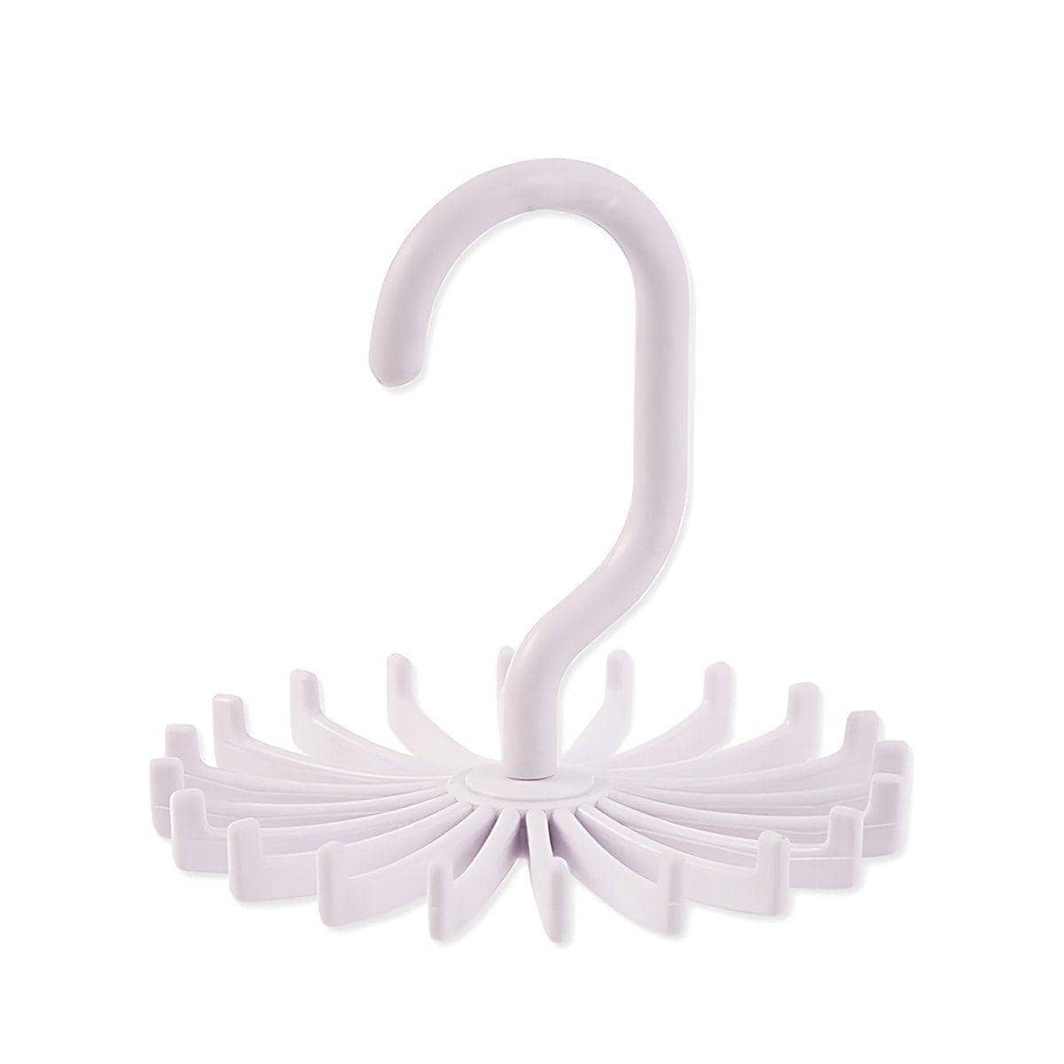 Mini 360 Degree Rotating Tie Hanger Closet Organiser - White