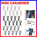 Mini Alloy Carabiner Keychain Clips, Pack of 10 - Black - view 2