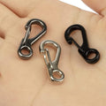 Mini Alloy Carabiner Keychain Clips, Pack of 10 - Black - view 5