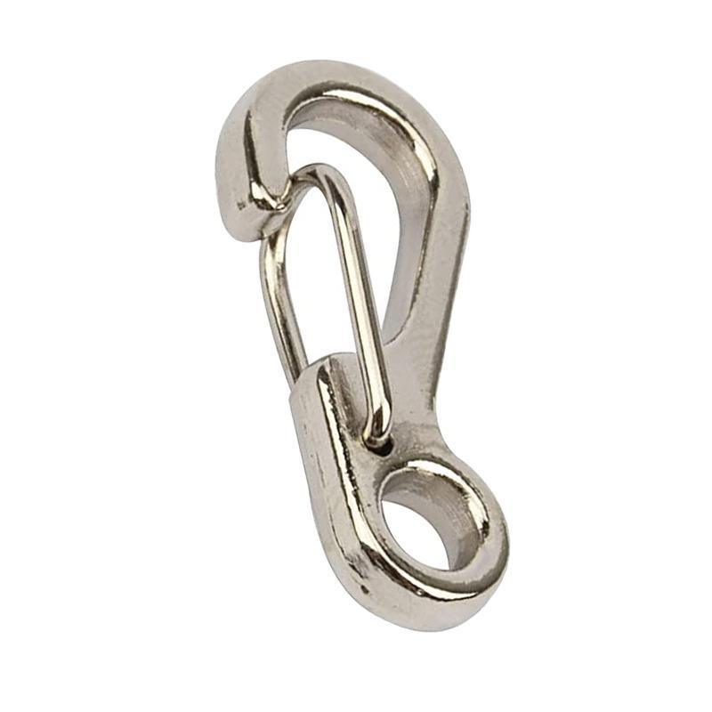 Mini Alloy Carabiner Keychain Clips, Pack of 10 - Silver