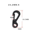 Mini Alloy Carabiner Keychain Clips, Pack of 10 - Silver - view 4