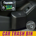 Mini Car Trash Bin with Push-Open Lid for Car and Desk