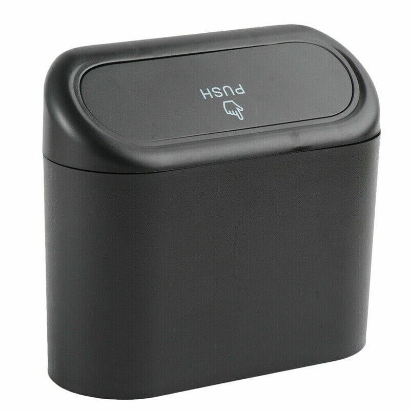Mini Car Trash Bin with Push-Open Lid for Car and Desk - view 2