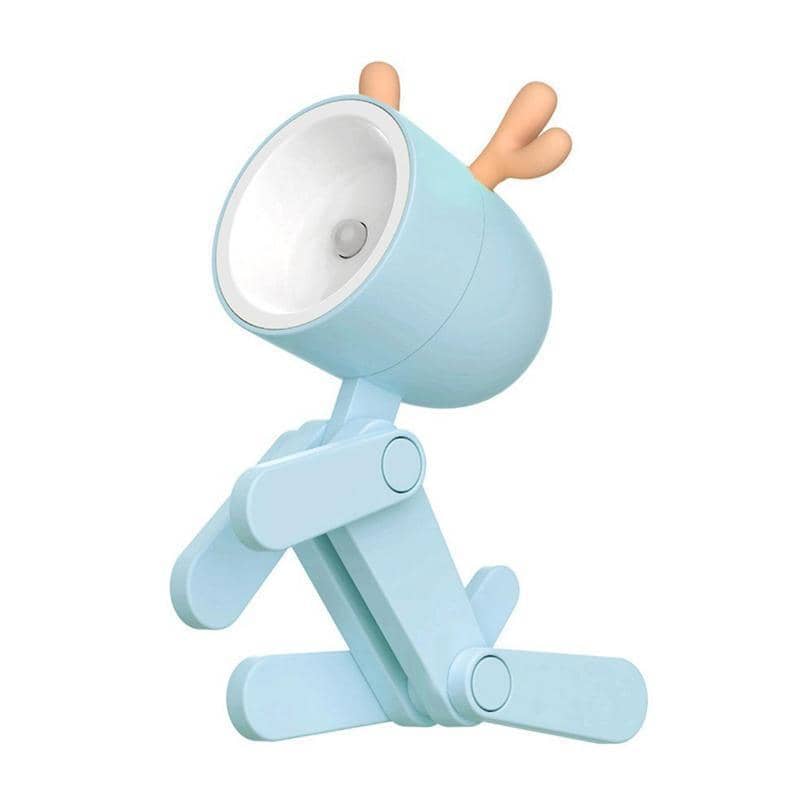 Mini Cartoon Animal LED Desk Lamp Portable Night Light - Blue Deer