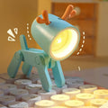 Mini Cartoon Animal LED Desk Lamp Portable Night Light - Blue Deer - view 5