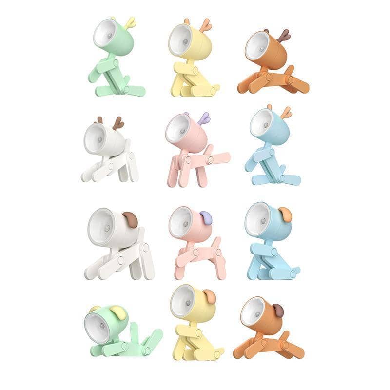 Mini Cartoon Animal LED Desk Lamp Portable Night Light - Green Dog - view 3