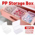 Mini Clear Plastic Storage Box Small Item Organiser Jewellery Craft Parts - Pack of 10 6.4 x 6.4 x 3.5 cm - view 2