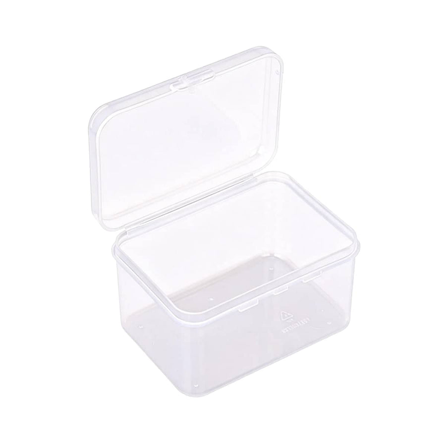 Mini Clear Plastic Storage Box Small Item Organiser Jewellery Craft Parts - Pack of 10 9.1 x 6.5 x 5.7 cm
