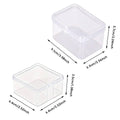 Mini Clear Plastic Storage Box Small Item Organiser Jewellery Craft Parts - Pack of 10 9.1 x 6.5 x 5.7 cm - view 4