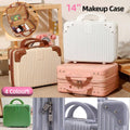 Mini Cosmetic Luggage Case with Double Zipper, 30 x 26 x 15 cm - Green - view 2