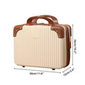 Mini Cosmetic Luggage Case with Double Zipper, 30 x 26 x 15 cm - Pink - view 4