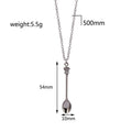 Mini Crown Spoon Pendant Necklace, 60 cm - Gold - view 4