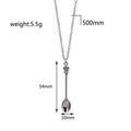 Mini Crown Spoon Pendant Necklace, 60 cm - Rose Gold - view 4