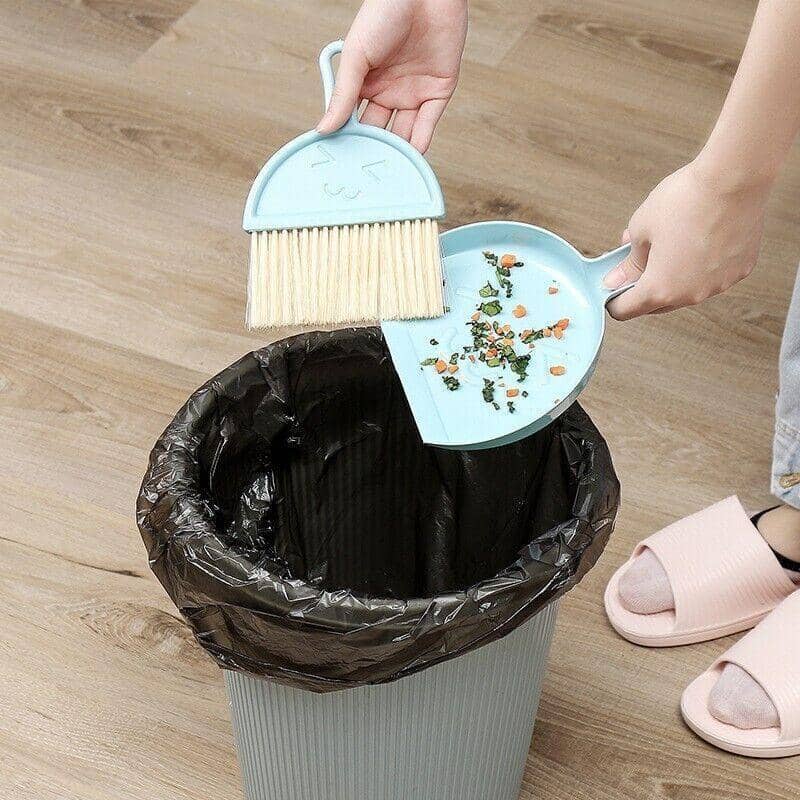 Mini Desktop Brush and Dustpan Set for Keyboards and Tables - Light Blue - view 4