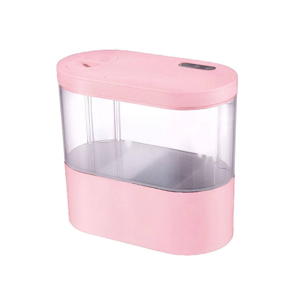 Mini Desktop Fish Tank with LED Light and Bottom Filter, 4 Litre - Pink
