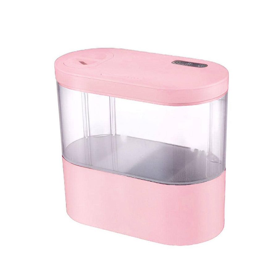 Mini Desktop Fish Tank with LED Light and Bottom Filter, 4 Litre - Pink