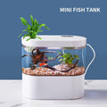 Mini Desktop Fish Tank with LED Light and Bottom Filter, 4 Litre - Pink - view 5