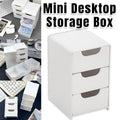 Mini Desktop Organiser Box with 3 Slide-Out Drawers