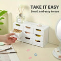 Mini Desktop Organiser Box with 3 Slide-Out Drawers - view 5