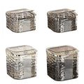 Mini Desktop Trash Can with Press Lid - Clear, Small (15.1 x 15.1 x 8.3 cm) - view 3