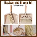 Mini Dustpan and Brush Set with Wooden Handle, Beige - Hand Brush A38 - view 2