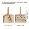 Mini Dustpan and Brush Set with Wooden Handle, Beige - Hand Brush A38 - view 4