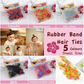 Mini Elastic Hair Bands, Pack of 400 - Clear Pastel Mix - view 2