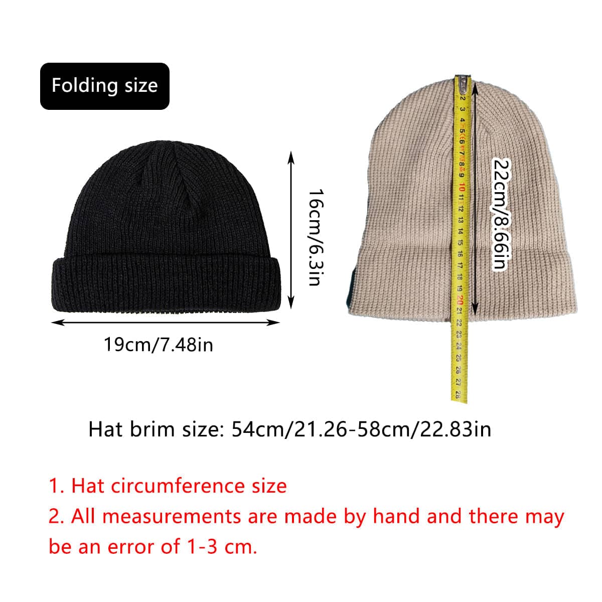 Mini Fisherman Beanie Hat Soft Knitted Docker Skull Cap - Blue - view 3
