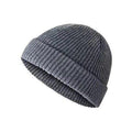 Mini Fisherman Beanie Hat Soft Knitted Docker Skull Cap - Dard Grey
