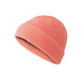 Mini Fisherman Beanie Hat Soft Knitted Docker Skull Cap - Orange Pink
