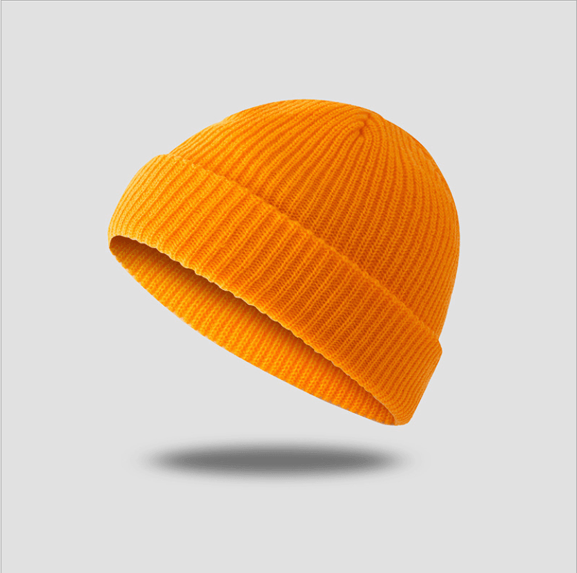 Mini Fisherman Beanie Hat Soft Knitted Docker Skull Cap - Red - view 13
