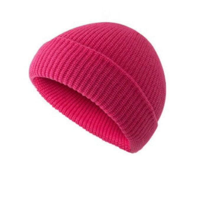 Mini Fisherman Beanie Hat Soft Knitted Docker Skull Cap - Red - view 14