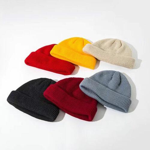 Mini Fisherman Beanie Hat Soft Knitted Docker Skull Cap - Red - view 8