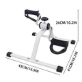 Mini Folding Exercise Bike Leg Trainer with LED Display, Compact Foldable, White - view 3