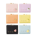 Mini Folding Wallet with Fruit Design, Faux Leather - Light Blue Pineapple - view 3