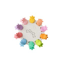 Mini Hair Clips Durable Plastic, 10 Pack - Carrot