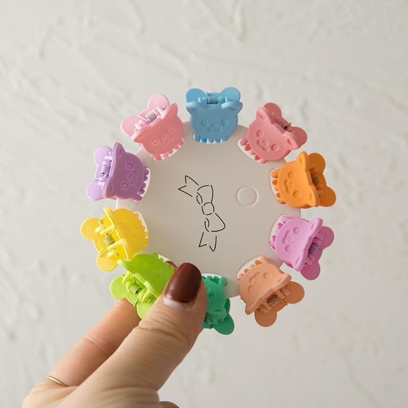 Mini Hair Clips Durable Plastic, 10 Pack - Carrot - view 12