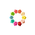 Mini Hair Clips Durable Plastic, 10 Pack - Flower