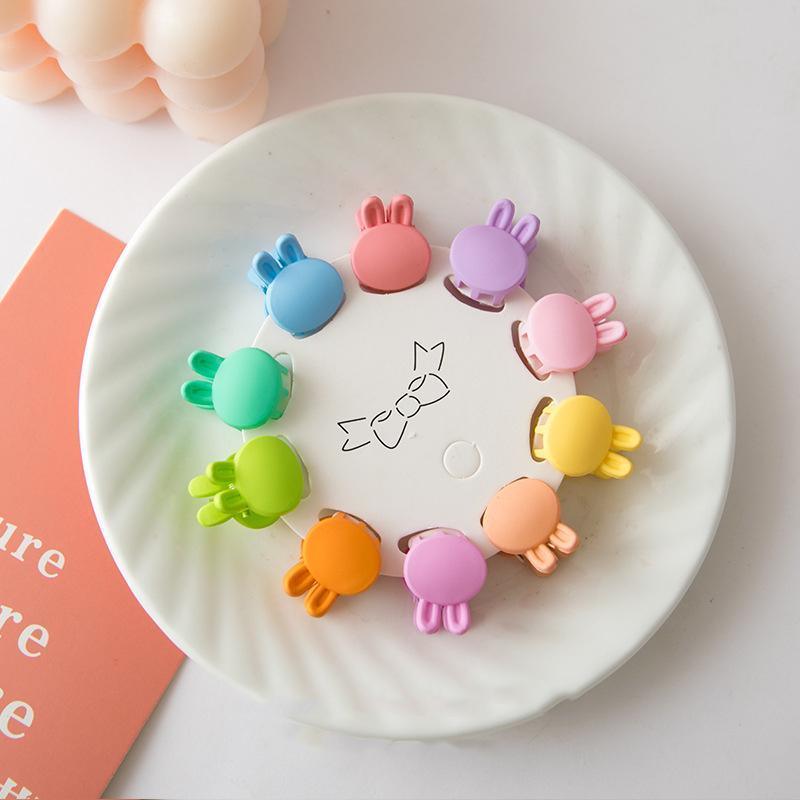 Mini Hair Clips Durable Plastic, 10 Pack - Heart - view 14
