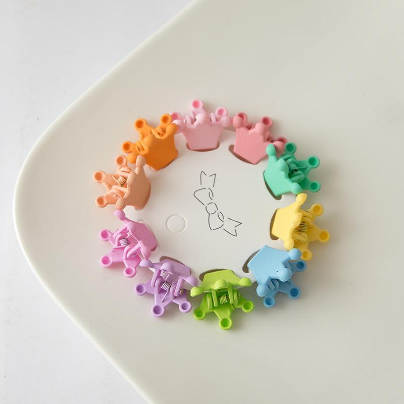 Mini Hair Clips Durable Plastic, 10 Pack - Heart - view 6