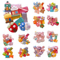Mini Hair Clips for Girls, Set of 5 - Bow, Flower and Teddy Bear - view 3
