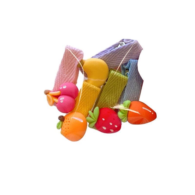 Mini Hair Clips for Girls, Set of 5 - Fruit and Carrot