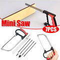 Mini Hand Saw Set, Pack of 7 with Interchangeable Blades for Wood, Plastic and Metal