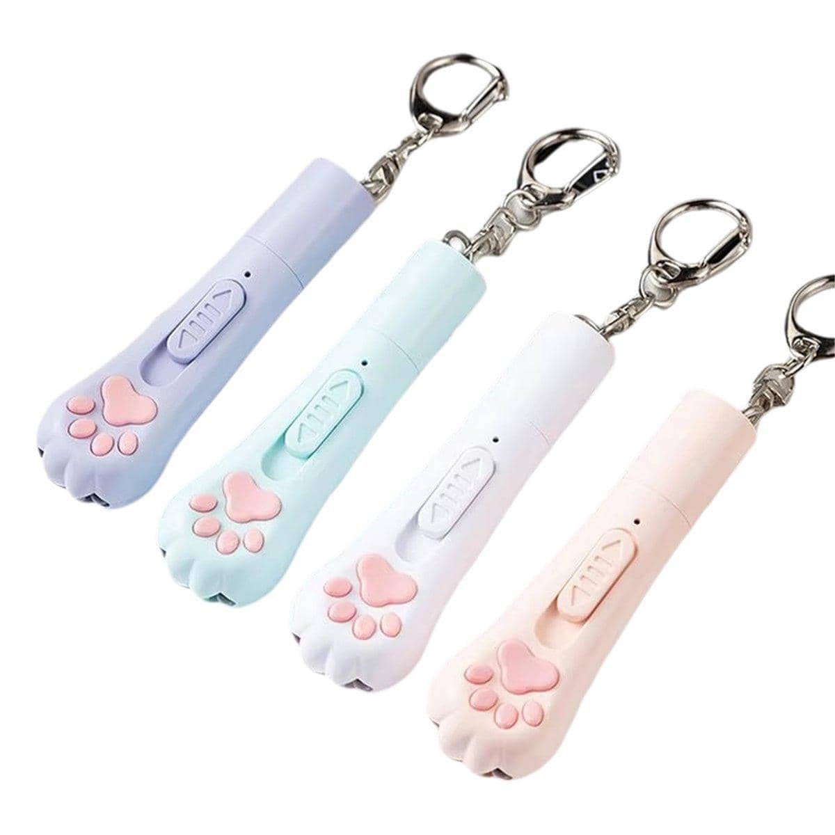 Mini Handheld Cat Paw Teaser Toy with Light Patterns - Light Pink - view 3