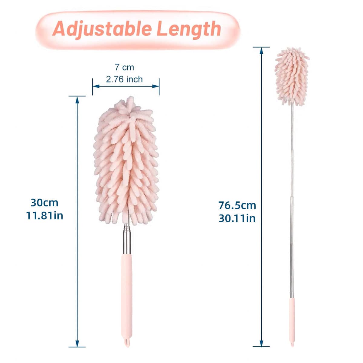 Mini Handheld Dust Duster for Car and Home - Light Pink - view 3