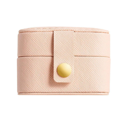 Mini Jewellery Storage Boxes, Faux Leather, Pack of 5 - Blush Pink