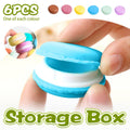 Mini Macaron Jewellery Storage Boxes, Set of 6 - Assorted Colours